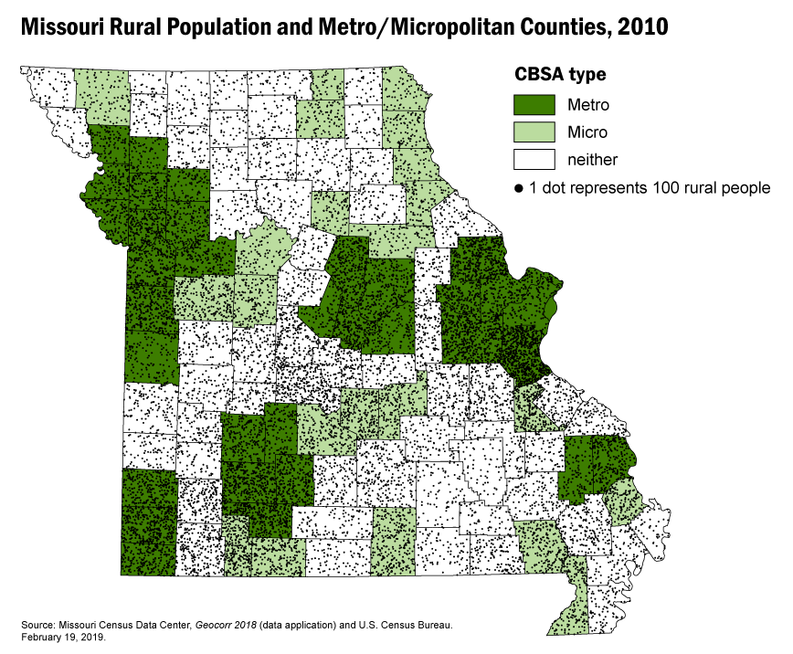 Map of the state of Missouri